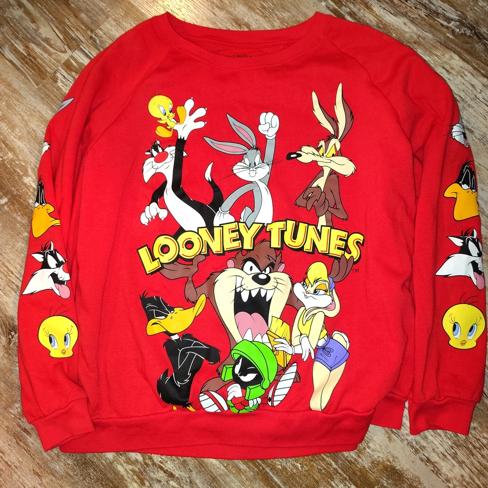 Looney Tunes Red Sweatshirt Sz 2xl
